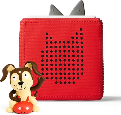 Toniebox 1 Audio Player Starter Set with Playtime Puppy - Listen, Learn, Red 