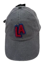 Steve Madden LA Slideback Hat One Size Adjustable Embroidered 6 Panel Gray