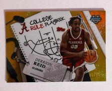 Derrion Reid 2024-25 Bowman U Chrome College Playbook Gold Refractor /50 Alabama