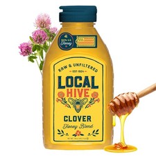 Local Hive Clover Raw Honey 16 oz - 100 Pure Natural Sweetener