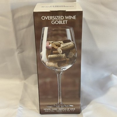 Oversized Wine Glass - HOLDS A WHOLE BOTTLE OF WINE! 35oz