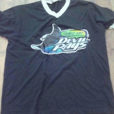 TAMPA BAY DEVIL RAYS 90S LARGE SHIRT VINTAGE Y2K 00S L3