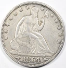 1854 SEATED LIBERTY HALF DOLLAR ~ ARROWS ~ BOLD FULL HEAD XF+!  INV #1