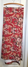 Vtg Ralph Lauren DANIELLE MARSIELLE Red Floral 2 Roman Shades + 1 Valance Lined