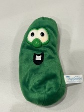 VTG Veggie Tales Larry The Cucumber 7" Plush Bean Bag Toy 1998 Big Ideas