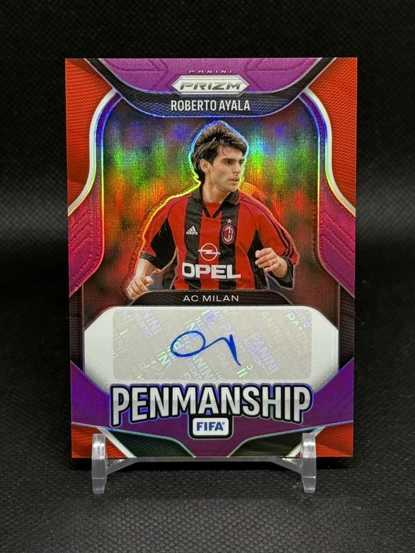 2025-26 Panini Prizm FIFA - Roberto Ayala Penmanship Purple Auto /10