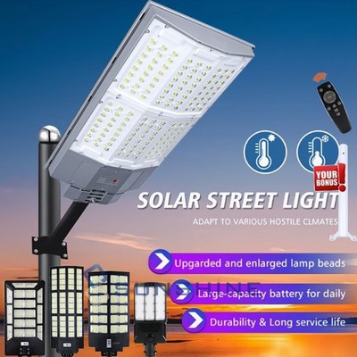99999000LM Commercial LED Outside Dusk to Dawn Solar Street Light Road Area Lamp