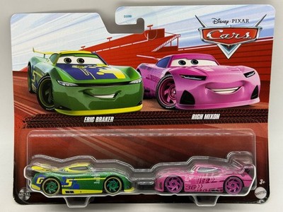 DISNEY PIXAR CARS ERIC BRAKER & RICH MIXON Pink 2025 2 PACK VHTF MOSC DieCast