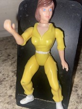 Vtg 1988 TMNT APRIL O'NEIL Playmates Blue Stripe Teenage Mutant Ninja Turtles