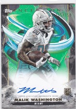 Malik Washington Auto 2024 Topps Inception RC Rookie /150 On Card Dolphins . rookie card picture