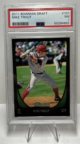 Mike Trout 2011 Bowman Draft Picks & Prospects RC CARD#101 PSA 7 GRADED