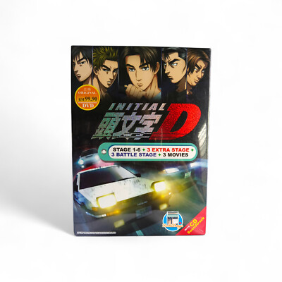 DVD ANIME INITIAL D Stage 1-6 + 3 Movie +3 Extra stage +3 Battle