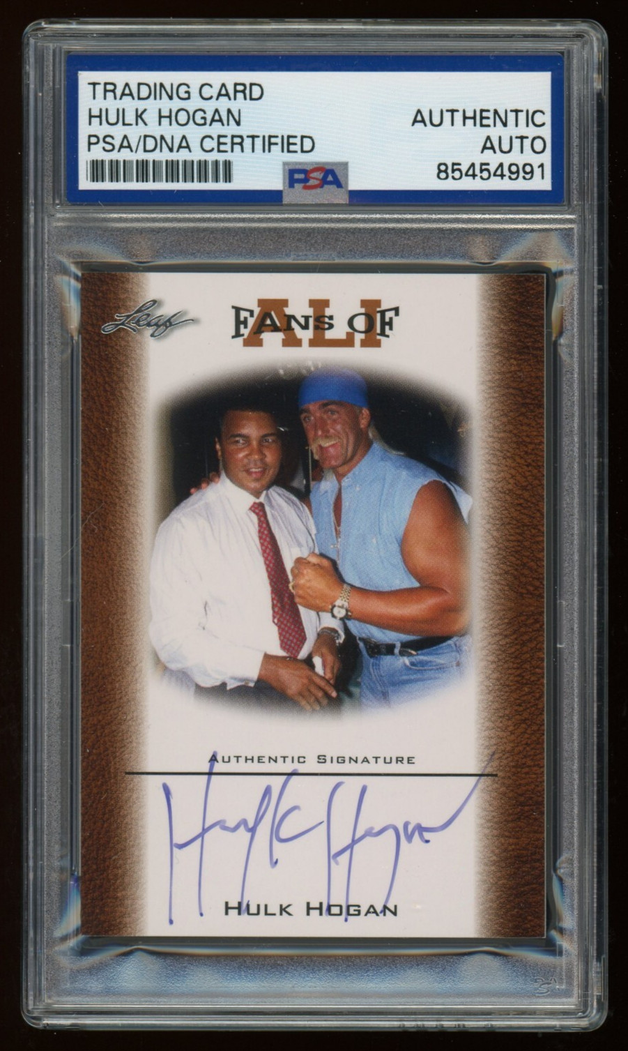 Hulk Hogan Signed PSA/DNA 2010 Leaf Fans of Ali #FAU-2 WWF Card Auto HOF
