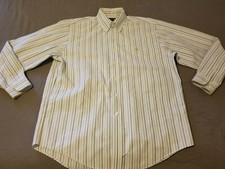 Mens Brooks Brothers Dress Shirt L Large Green Blue Button Cotton