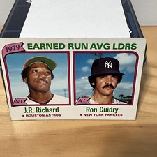 1980 Topps Baseball 1979 Earned Run Avg LDRS Ron Guidry/JR Richard #207 2N