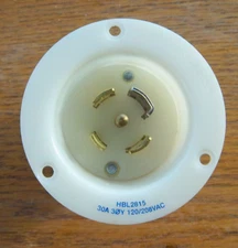 Hubbell HBL2815 30 Amp 120/208 Volt 3 Ø L21-30P Flanged Inlet 2815