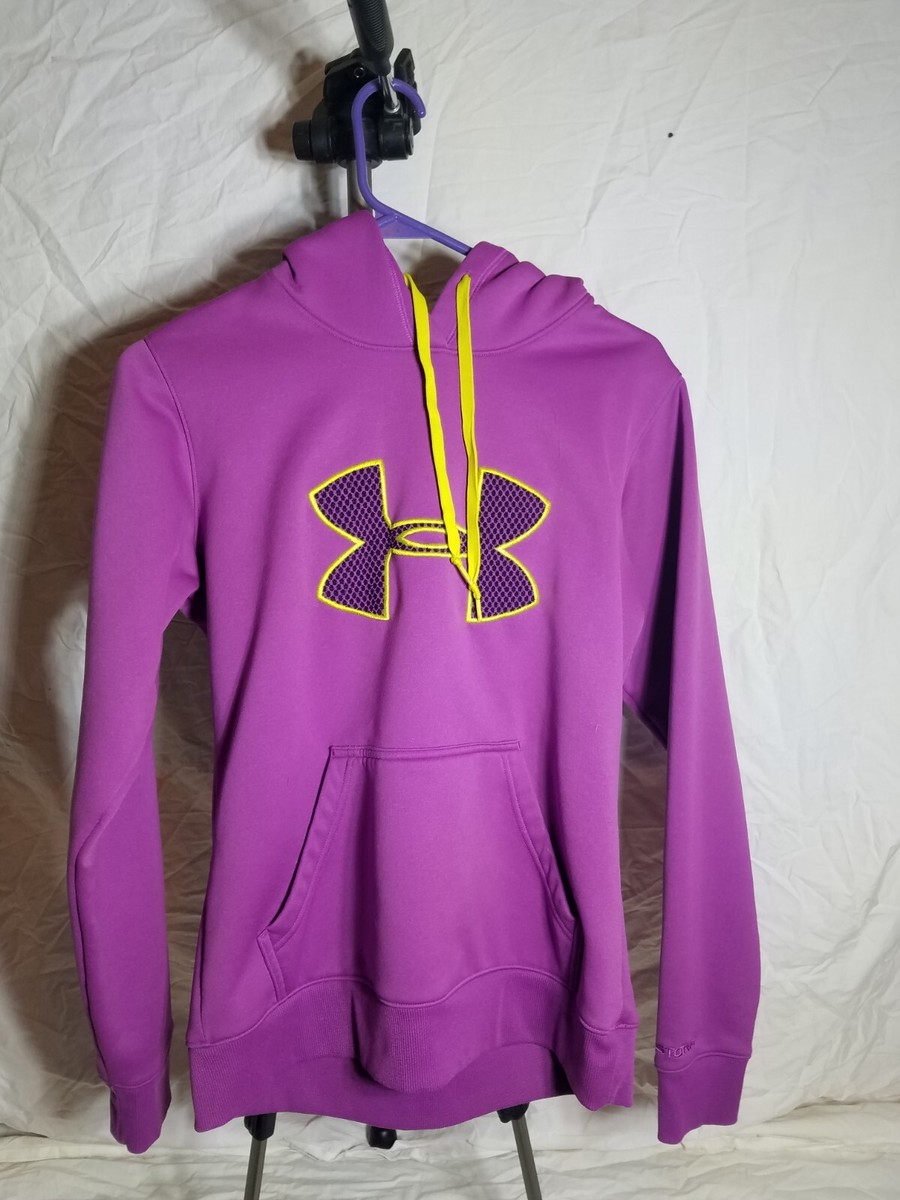 UNDER ARMOUR STORM HOODIE PINK, Purple/YELLOW WOMENS XS TP UA