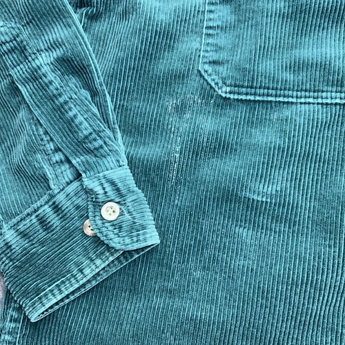 Camisa Woolrich De Colección Para Hombres Grande Verde Pana Abotonada Ropa de Trabajo EE. UU. - Imagen 2 de 7
