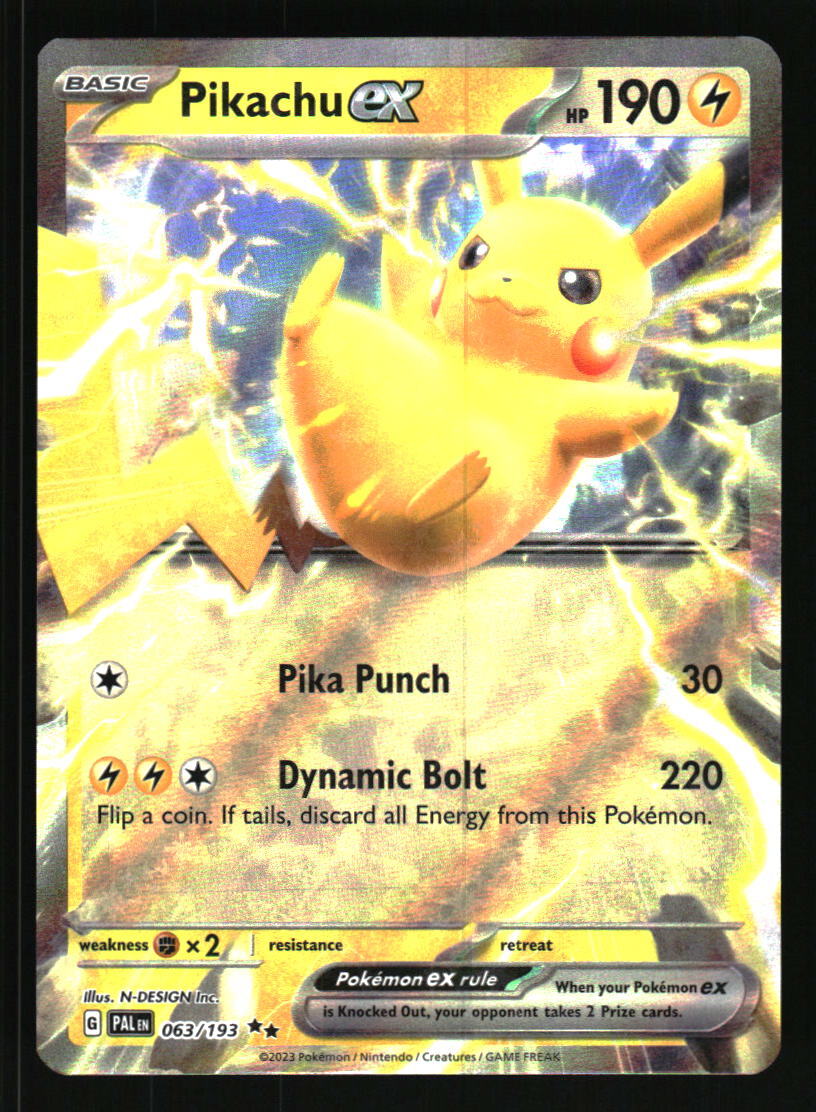 2023 Pokemon Paldea Evolved # 63 Pikachu ex Double Rare