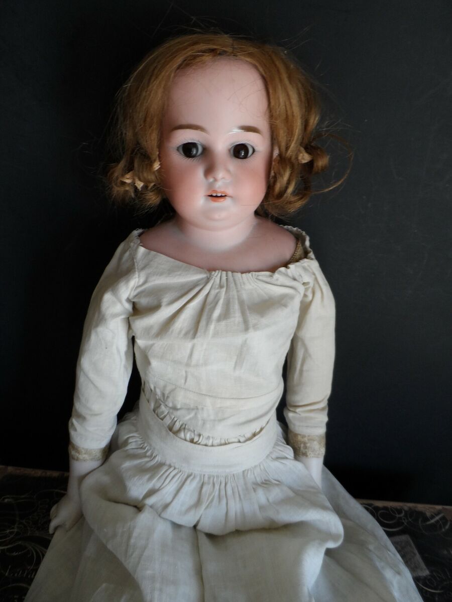 German Bisque Doll Antique Porcelain Mohair Wig Sleep Eyes Marked Spec -  ChristiesCurios