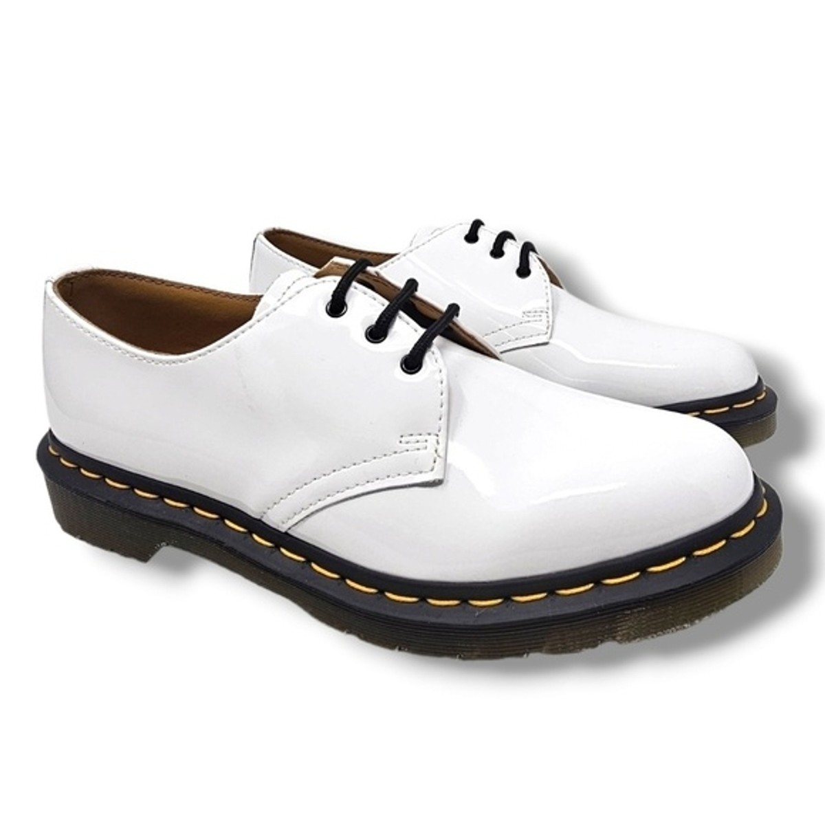 Martens 1461 Patent Leather White Oxfords Shoes US Womens Size 10 EU 42  NEW