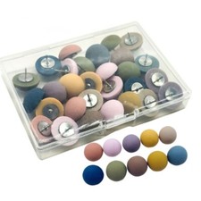 30PCS Round-head Pushpin Map Pin Thumb Tacks Push Pin for Cork Board, Sewing Pin