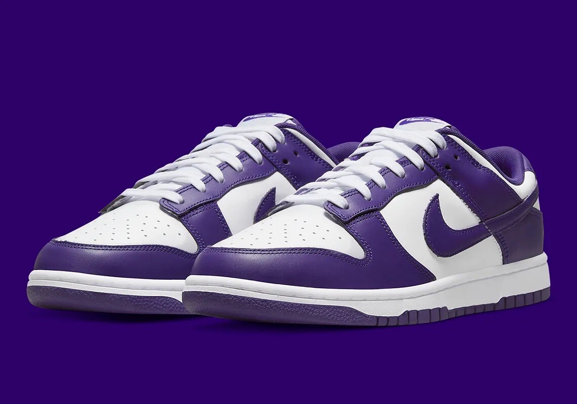 Nike Dunk Low Championship Court Purple White Mens Size US 9 Nike Dunk Low Championship Court Purple White Mens Size US 9