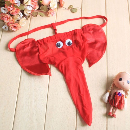 Para hombres Novedad Elefante Trompa Tanga Cuerda G Pantalones Ropa Interior Sexy Leopardo Ciervo - Imagen 2 de 14
