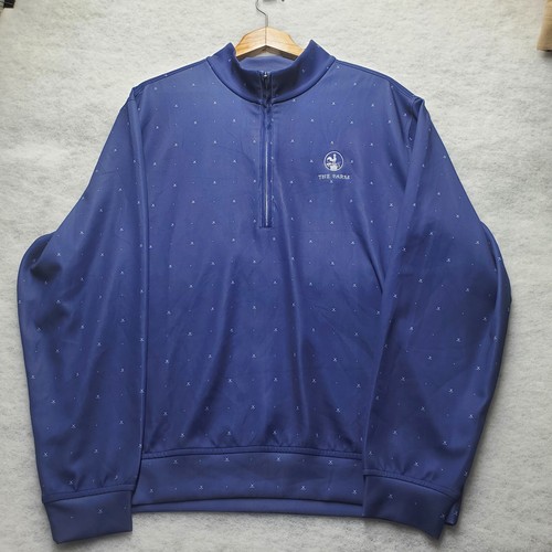 Donald Ross Golf 1/4 Zip Performance Pullover Mens L Blue The Farm Dalton Ga
