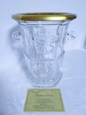 Schwerer Sektkühler, Vase, Kristall mit 24 K...