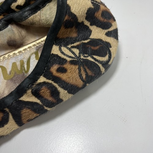 Sam Edelman Felicia Ballet Flat Ballerina Leopard Calf Hair Leopard Print 7 - Picture 4 of 7