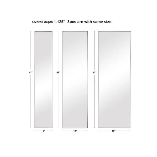 Uttermost Rowling Modern Metal MDF and Glass Mirror in Gold Leaf (Set of 3) - Picture 9 of 9