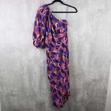 Zara Limited Edition Asymmetrical Dress Womens Size XS MultiColor Printed