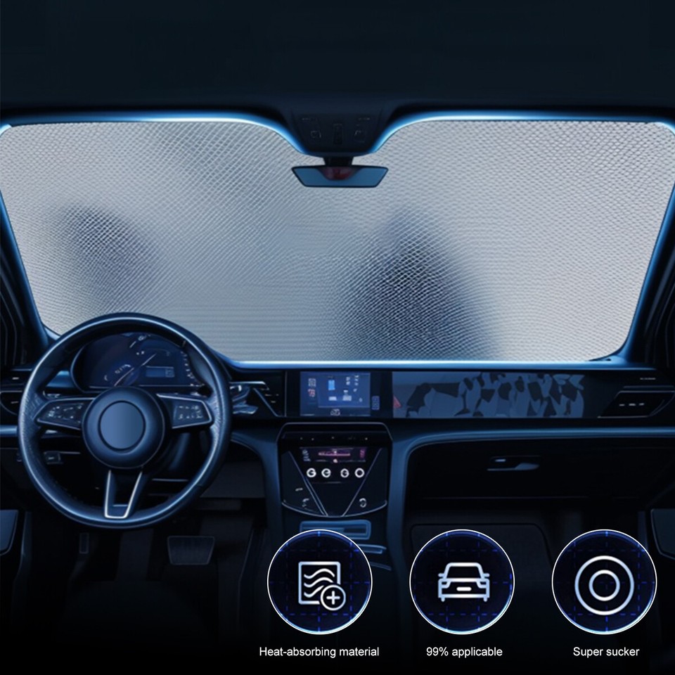 Foldable Large Sun Shade Truck Van Car Windshield Visor UV Block Cover Protector