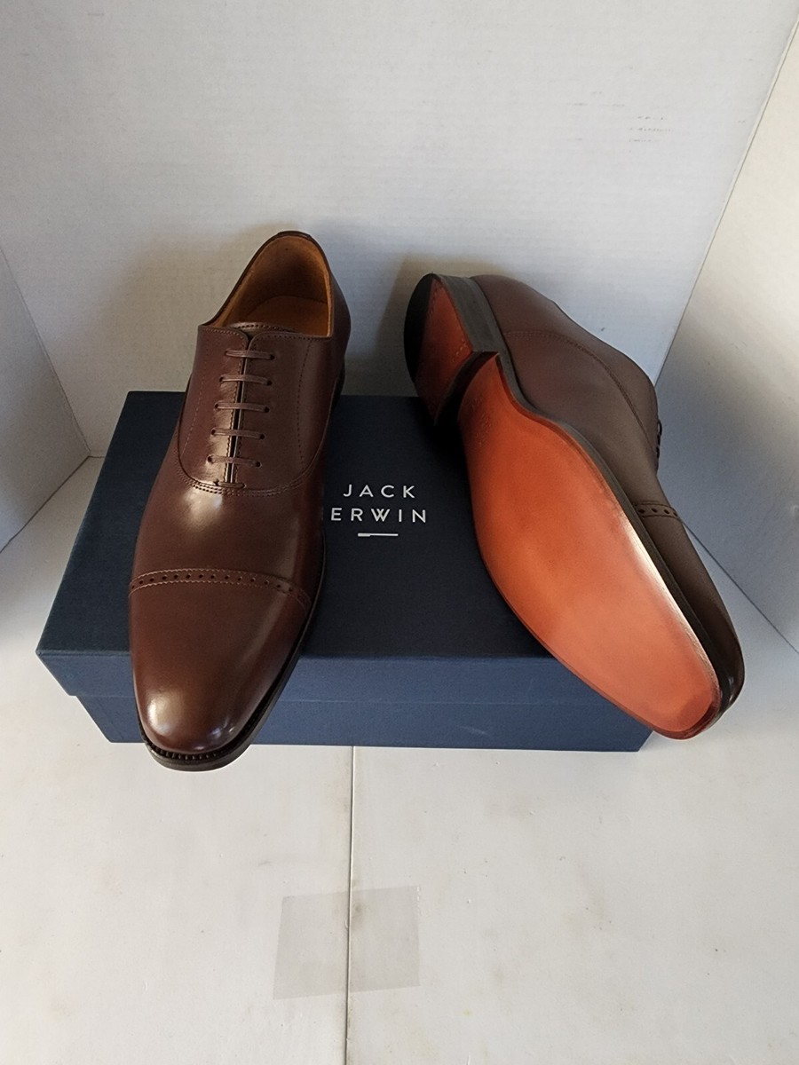 Jack Erwin Brown Leather Cap Toe Lace Up Dress Oxfords Shoes Men\'s 9.5 Jack Erwin | Shoes | Jack Erwin Brown Leather Cap Toe Lace  main image 3
