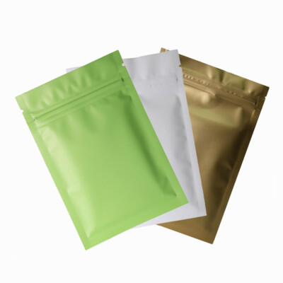100pc Matte Flat 3 Colors Variety Pack Foil Mylar Zipper Seal Bags 10x15cm 4x6in