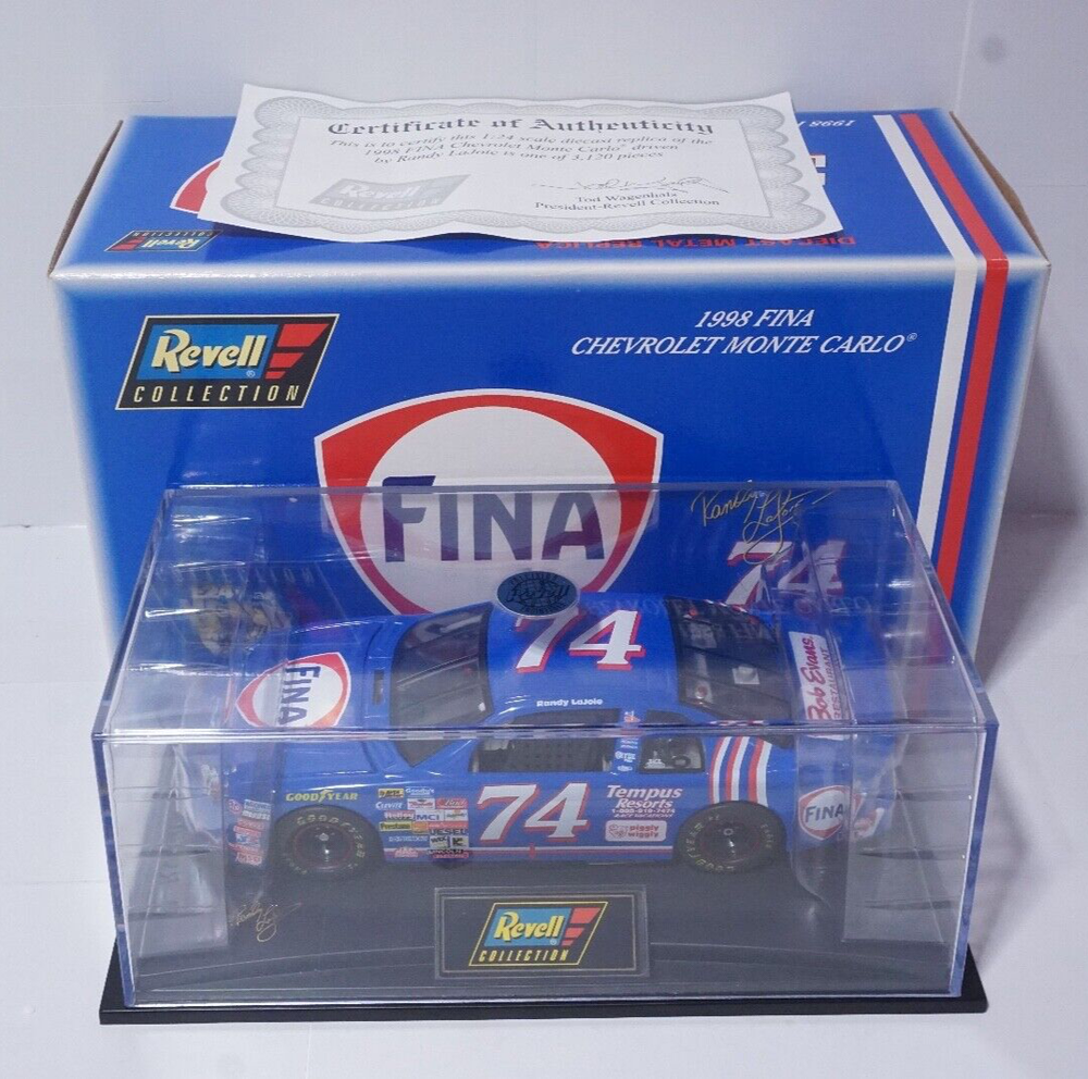 1998 Randy Lajoie #74 Fina Revell Collection Nascar Monte Carlo Metal Die Cast