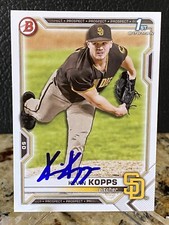 2021 BOWMAN DRAFT KEVIN KOPPS IP SIGNED CARD PADRES