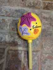 Handmade and painted Maraca from Bahamas, Size: 8.25" T x 3.75"