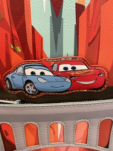 Disney Cars Lightning Route 66 Convertible Pixar Loungefly Mini Backpack (NWTs) - Picture 5 of 5