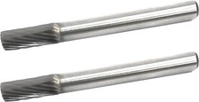 Cylindrical 1/4" Carbide Burr Bur Tool Die Grinder Bit 6mm Shank for Metal