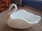 Vintage Elegant White Milk Glass Swan Dish/Planter 8" x 4 1/2"