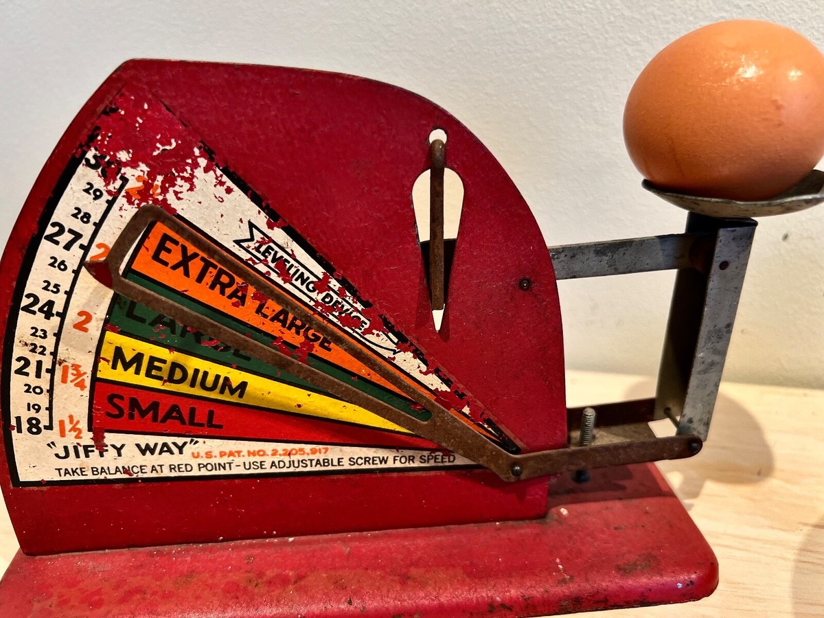 Vintage/Antique Farmhouse Original Red Jiffy Way Egg Scale | eBay