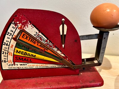 Vintage/Antique Farmhouse Original Red Jiffy Way Egg Scale | eBay