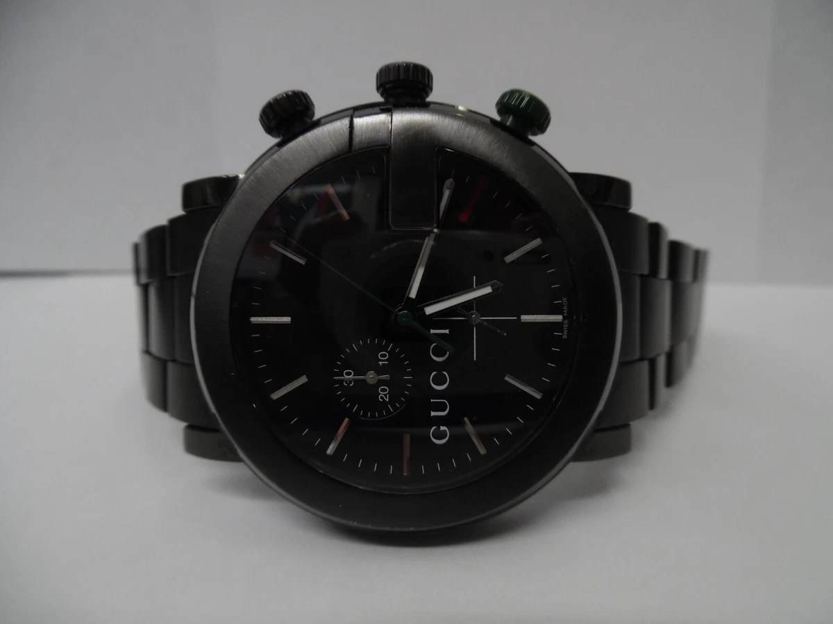 Gucci G Chrono PVD Stainless Steel Black Sticks Dial Quartz Mens