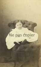 CHILD circa 1865 CDV by ALOPHE in PARIS