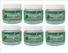 6 Pack of Wonder Gro Jamaican Black Castor Oil Edge Gel 2.4 Ounce