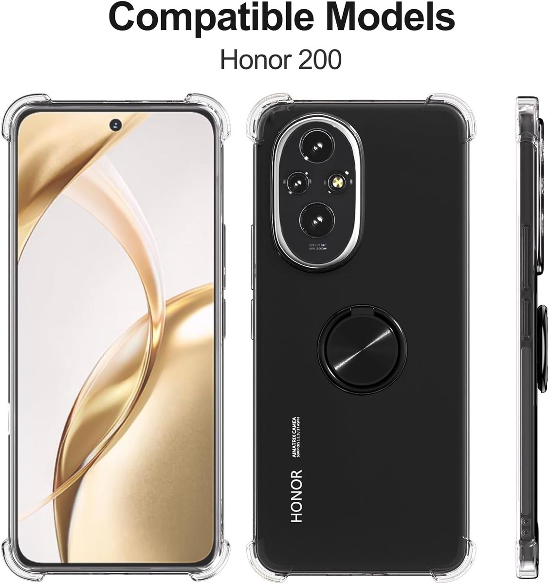 XINYEXIN Handyhülle Für Honor 200 5G – Mit Ringständer, Stoßfest & Durchscheinend, Himmelblau