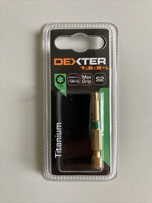 DEXTER Pro Torx-Bit T 30  49 mm Titanium S2 Max Grip Bits lang