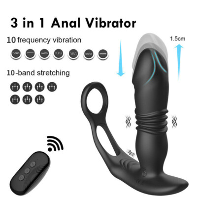 Waterproof Powerful Thrusting Prostate Massager Dual Motor Telescopic Vibrators | eBay Waterproof Powerful Thrusting Prostate Massager Dual Motor Telescopic Vibrators | eBay
